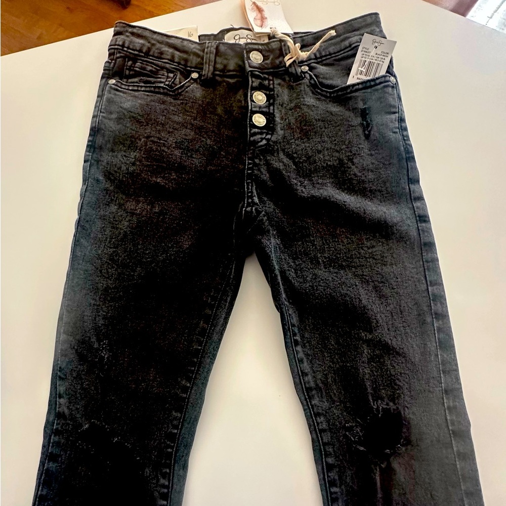 Jessica Simpson black skinny jeans sz 16 juniors